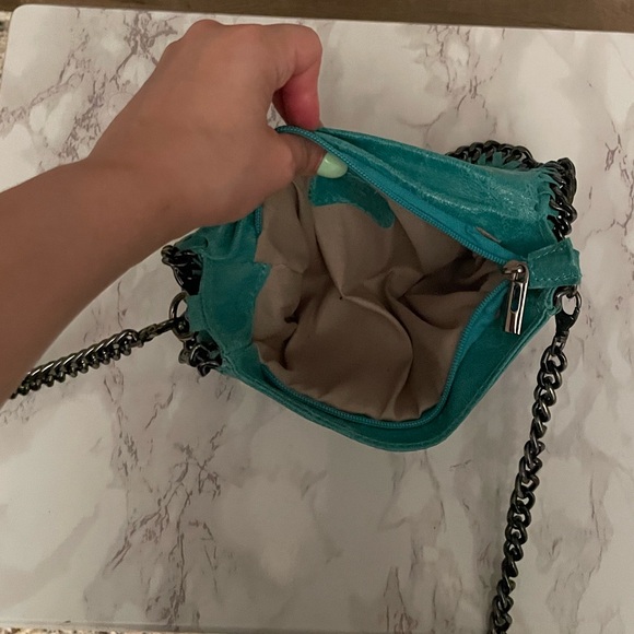 Miscellaneous Teal Italian Leather Crossbody Bag - Picture 10 of 11